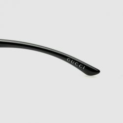 Pre Owned Gucci Black Thin Rectangle Frame Sunglasses