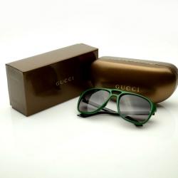 Pre Owned Gucci Green Square Aviators