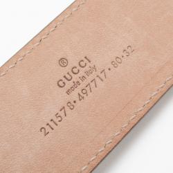 مملوكة مسبقًا Gucci Navy 'GG' Plus Anchor Buckle Belt