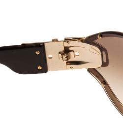 مملوكة مسبقًا نظارات شمسية غوتشي 2738 مزينة بإبزيم بني