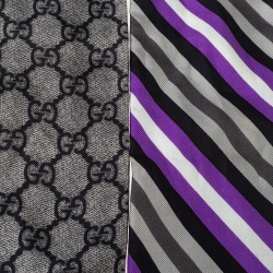 Pre Owned توايلي غوتشي حرير مخطط متعدد الألوان بدلاية شعار مونوغرامي