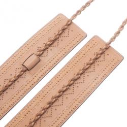 مملوكة مسبقًا Gucci Beige Leather Tassel Waist Belt 80CM