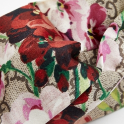 Pre Owned Gucci Beige Blooms Print Silk Headband