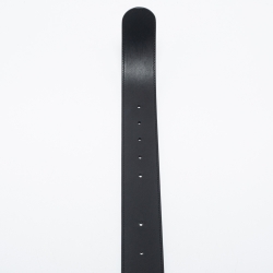 مملوكة مسبقًا Gucci Black Leather Pearl Embellished Double G Buckle Belt 85 CM