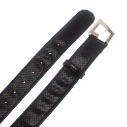 مملوكة مسبقًا Gucci Black Python Belt 90CM