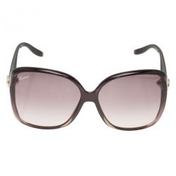Pre Owned Gucci Black Heart Interlocking G Square Sunglasses