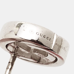 Pre Owned Gucci GG Sterling Silver Stud Earrings