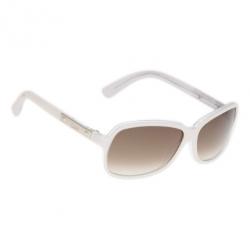 مملوكة مسبقًا Gucci White 3040 Rectangle Sunglasses