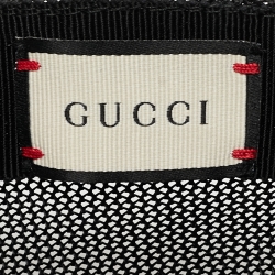 مملوكة مسبقًا Gucci Beige Mystic Cat Embellished Canvas & Mesh Baseball Cap S