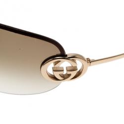 مملوكة مسبقًا Gucci Brown GG 2773 Shield Sunglasses
