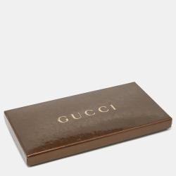 Gucci Black GG Logo Print Charm Detail Silk Bandeau Scarf