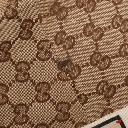 Pre Owned Gucci Beige GG Canvas Wide Brim Hat M