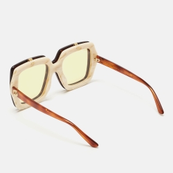 Pre Owned Gucci Multicolor GG0088S Flip Up Oversized Sunglasses