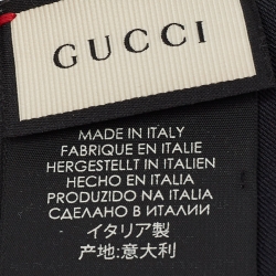 Pre Owned Gucci Black Rose Print Silk Bandeau Scarf