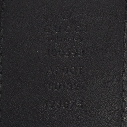 Pre Owned حزام غوتشي جي جي مارمونت جلد أسود بإبزيم 80 سم