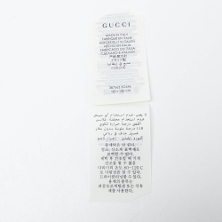 Pre Owned Gucci Brown GG Jacquard Silk & Wool Shawl 