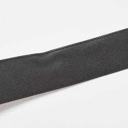 Gucci Black Leather GG Marmont Buckle Belt 80CM