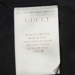 Pre Owned Gucci Black Crepe Pencil Skirt M