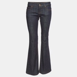 Pre Owned Gucci Navy Blue Denim Flared Jeans M Waist 42"