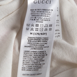 Pre Owned Gucci Cream Beverly Hills Cherry Print Cotton T-Shirt M