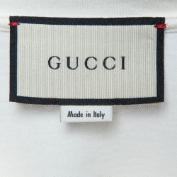Pre Owned Gucci Cream Beverly Hills Cherry Print Cotton T-Shirt M