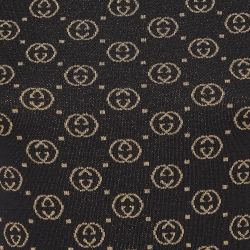 Gucci Black GG Interlock Lame Wool Top XXS