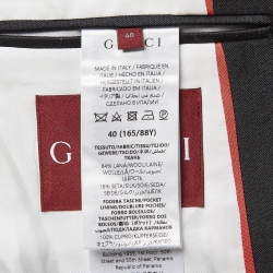 Pre Owned Gucci Black Gabardine Double Breasted Pants Suit S/L