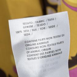 Pre Owned بلوزة غوتشي حرير طباعة بيزلي صفراء واسعة M