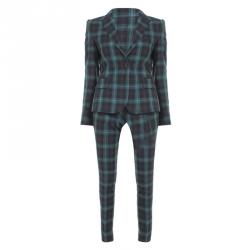 Gucci Green Checked Pattern Pantsuit S
