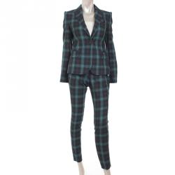 Gucci Green Checked Pattern Pantsuit S