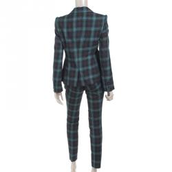 Gucci Green Checked Pattern Pantsuit S