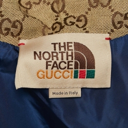 مملوكة مسبقًا Gucci X The North Face GG Canvas and Faux Shearling Jacket XS