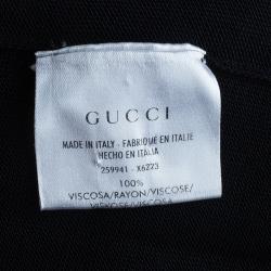 Pre Owned Gucci Black Halterneck Chiffon Dress S