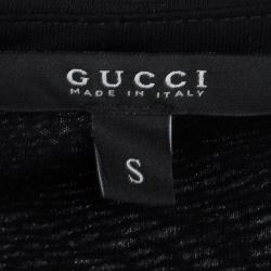 Pre Owned توب غوتشي أسود بفيونكة مزينة بلا أكمام S