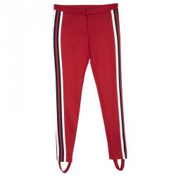 Gucci Red Jersey Striped Stirrup Sylvie Web Pants XS