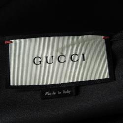 Gucci Black Embellished Bee Applique Detail Silk Camisole S