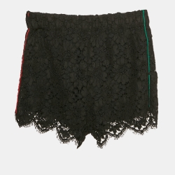 Gucci Black Lace Contrast Trimmed Short XS