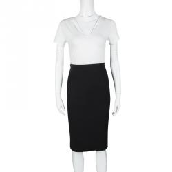 Pre Owned Gucci Black High Waist Pencil Skirt S