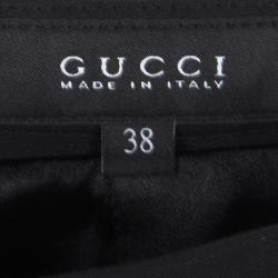 Pre Owned Gucci Black High Waist Pencil Skirt S
