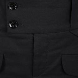 Pre Owned Gucci Black Pleat Detail Skirt M
