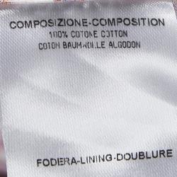 Pre Owned Gucci Multicolor Floral Printed Short Sleeve Cotton Dress S