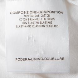 Gucci White Web Buckle Detail Sleeveless Top L