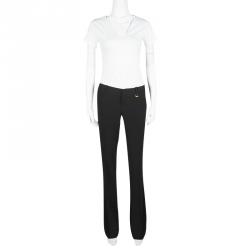 Pre Owned Gucci Black Flared Bottom Tailored Trousers S