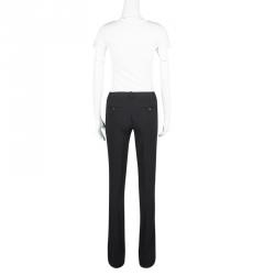 Pre Owned Gucci Black Flared Bottom Tailored Trousers S