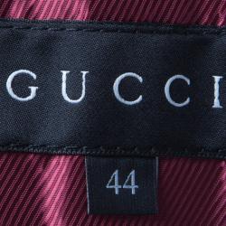 Gucci Burgundy Wool Belted Long Coat M