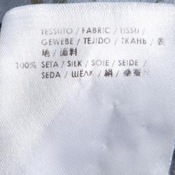 Pre Owned Gucci Blue  'Flora' by Kris Knight Printed Sleeveless Silk Shirt M