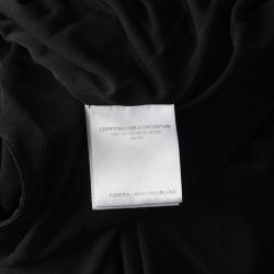 Pre Owned Gucci Black Cutout Detail Sleeveless Draped Dress M