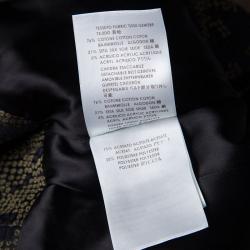 Gucci Multicolor Python Pattern Belted Jacquard Jacket M