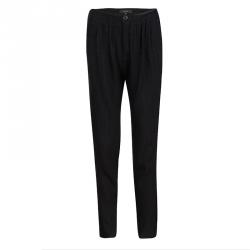Pre Owned Gucci Black Patterned Jacquard Silk Trousers S