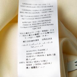 Pre Owned Gucci Cream Silk Floral Embroidered Bow Detail Sleeveless Blouse M